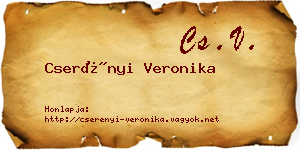 Cserényi Veronika névjegykártya